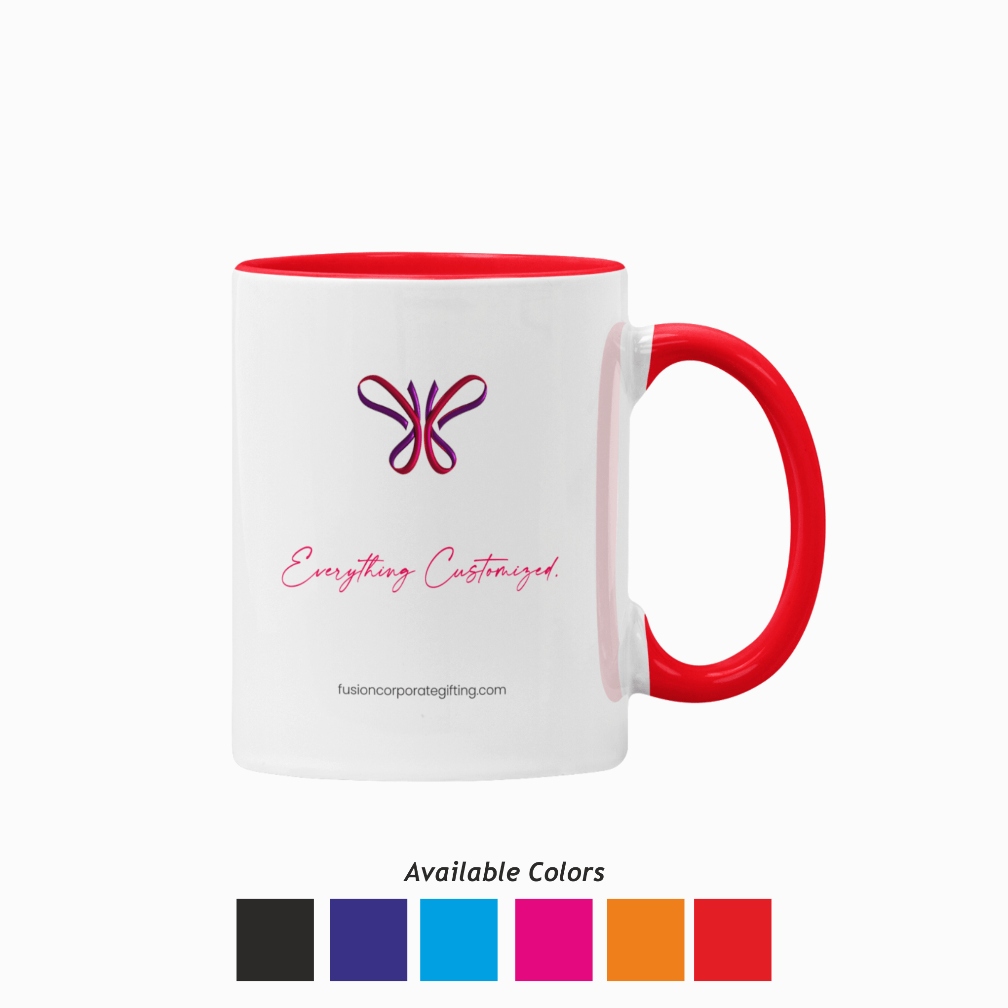 customized two color mug for corporate gifting